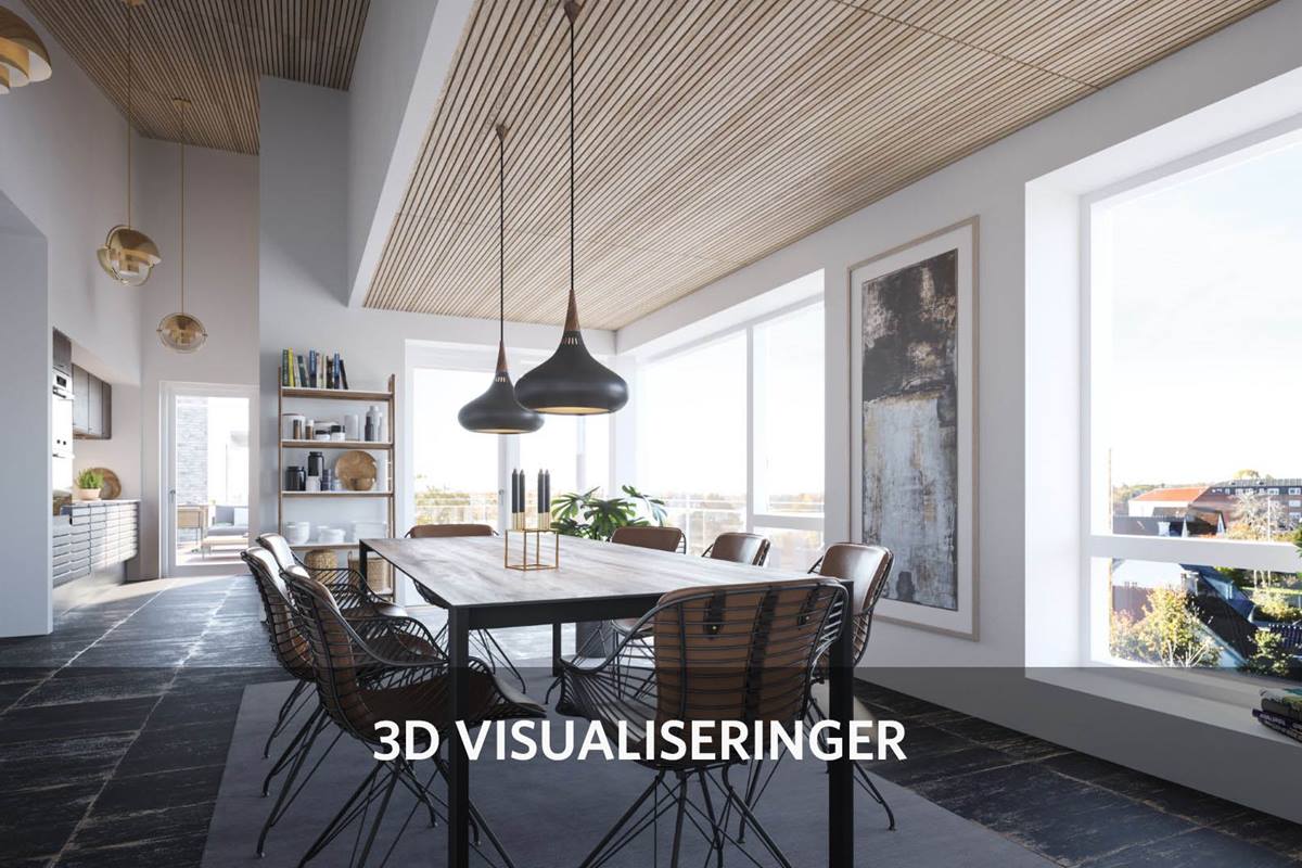 Fotorealistisk interiør og eksteriør